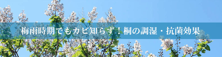 桐の調湿・抗菌効果